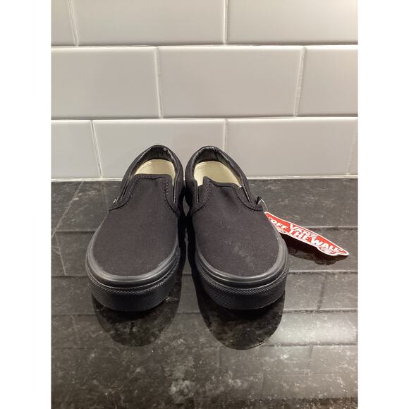NWT Vans Off The Wall Kids Unisex Classic Slip on Sneakers Shoes Black Size 11.0 - Picture 3 of 10